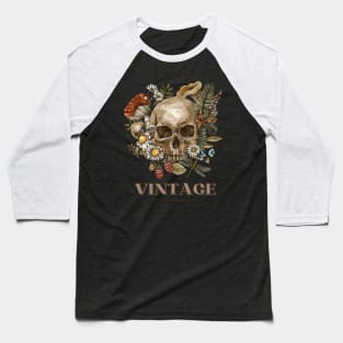 Vintage scary skull Baseball T-Shirt